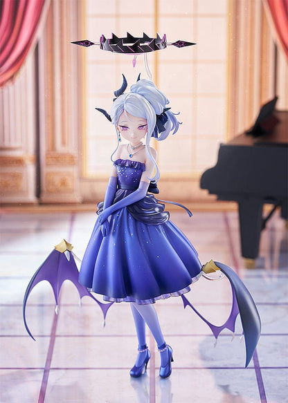 1/7 scale figure of Hina from Blue Archive in a starry purple dress with horns, bat-like wings, and a gothic floating crown.

