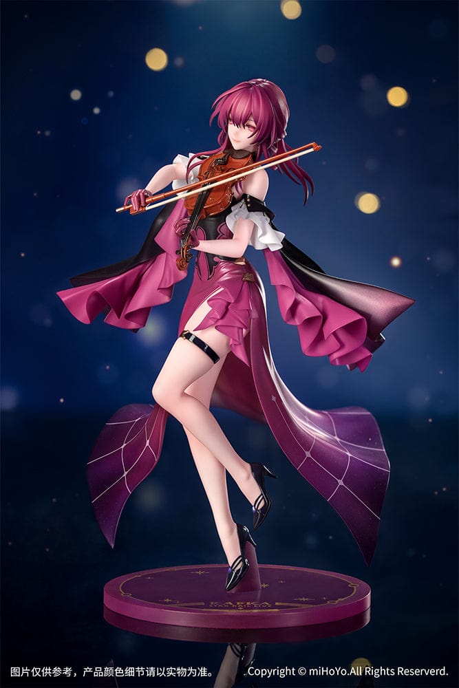 Honkai: Star Rail Gift+ Kafka (Star Rail Live Ver.) 1/8 Scale Figure playing violin in purple flowing attire on a stage-inspired base.