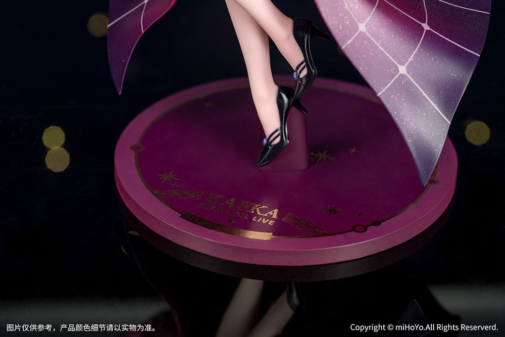 Honkai: Star Rail Gift+ Kafka (Star Rail Live Ver.) 1/8 Scale Figure playing violin in purple flowing attire on a stage-inspired base.