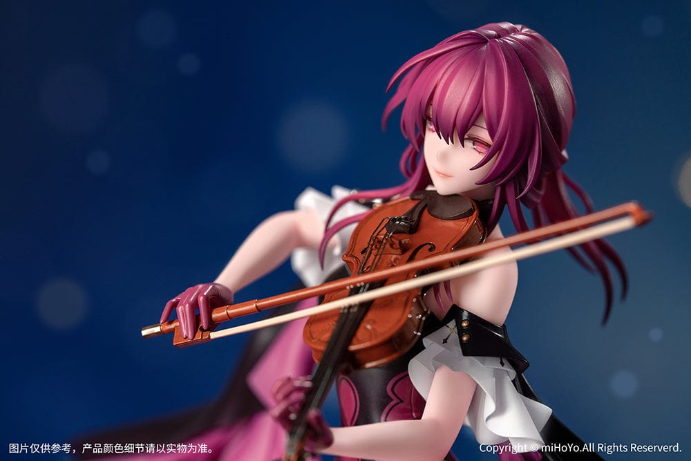 Honkai: Star Rail Gift+ Kafka (Star Rail Live Ver.) 1/8 Scale Figure playing violin in purple flowing attire on a stage-inspired base.