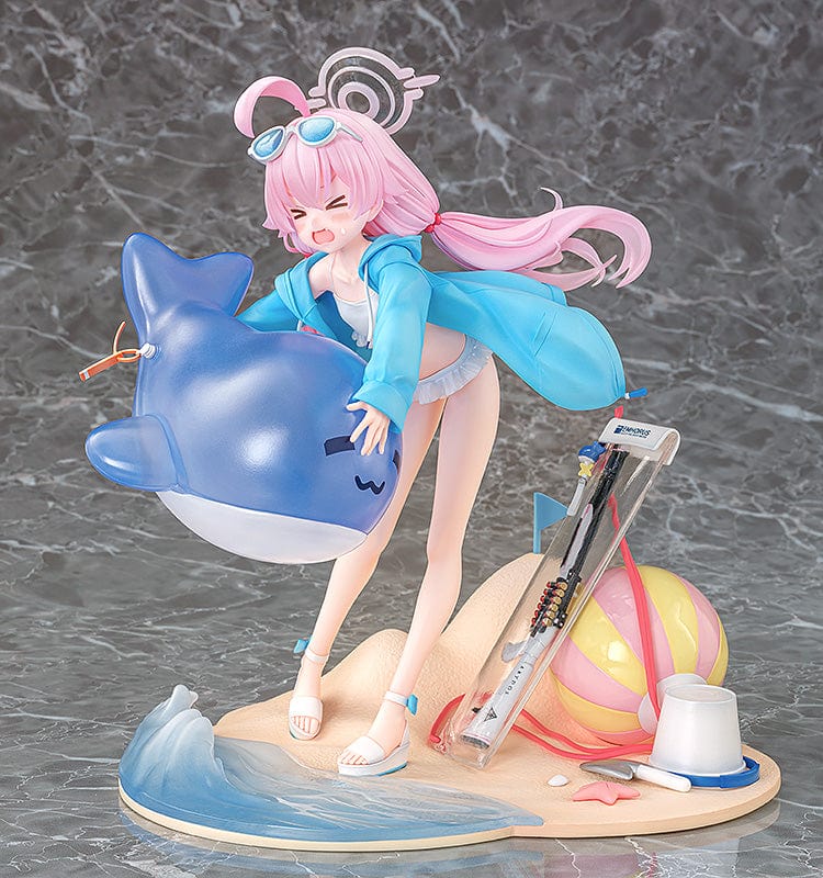 Blue Archive Hoshino (Swimsuit) 1/7 Scale Figure, featuring Hoshino in a vibrant swimsuit with beach accessories, captured in a dynamic and cheerful pose.