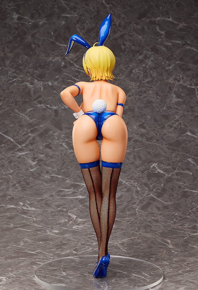 Food Wars! B-Style Ikumi Mito (Normal Bunny Ver.) 1/4 scale figure in blue bunny suit, posed confidently with fishnet stockings and bunny ears.