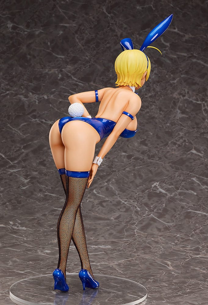 Food Wars! B-Style Ikumi Mito (Normal Bunny Ver.) 1/4 scale figure in blue bunny suit, posed confidently with fishnet stockings and bunny ears.