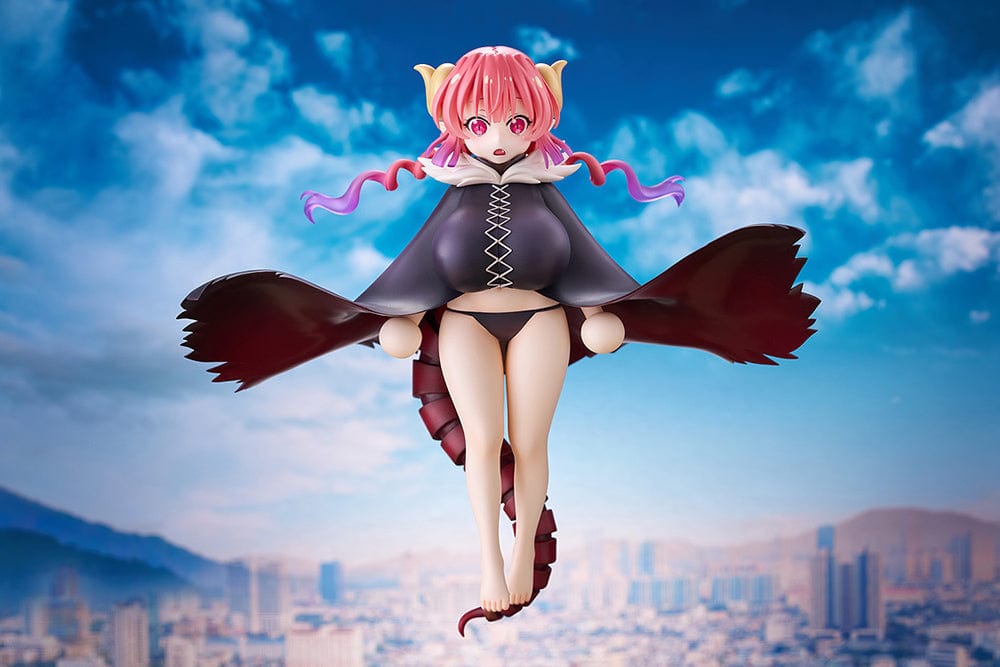 Miss Kobayashi's Dragon Maid Iruru 1/7 Scale Figure featuring Iruru in her dragon form with pink hair, wings, and claws.