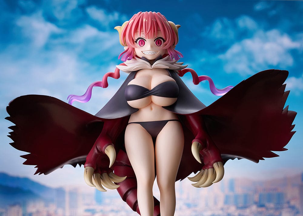 Miss Kobayashi's Dragon Maid Iruru 1/7 Scale Figure featuring Iruru in her dragon form with pink hair, wings, and claws.