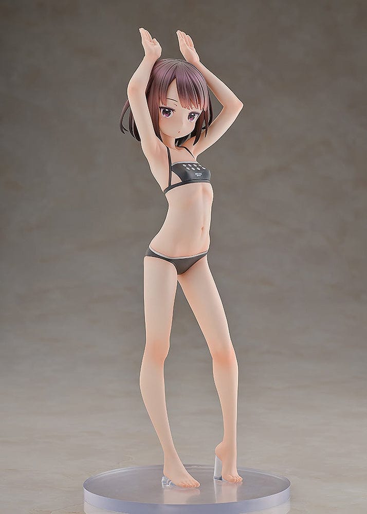 Sword Art Online Alternative: Gun Gale Online KD Colle LLENN (Light Novel Swimsuit Ver.) 1/7 Scale Figure, featuring LLENN in a black swimsuit with a playful pose, highlighting intricate details and a dynamic stance.