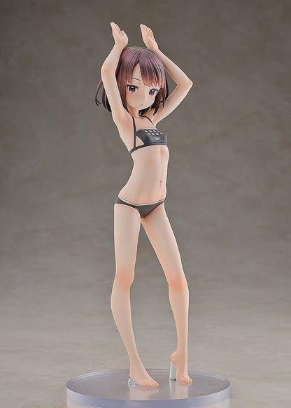 Sword Art Online Alternative: Gun Gale Online KD Colle LLENN (Light Novel Swimsuit Ver.) 1/7 Scale Figure, featuring LLENN in a black swimsuit with a playful pose, highlighting intricate details and a dynamic stance.