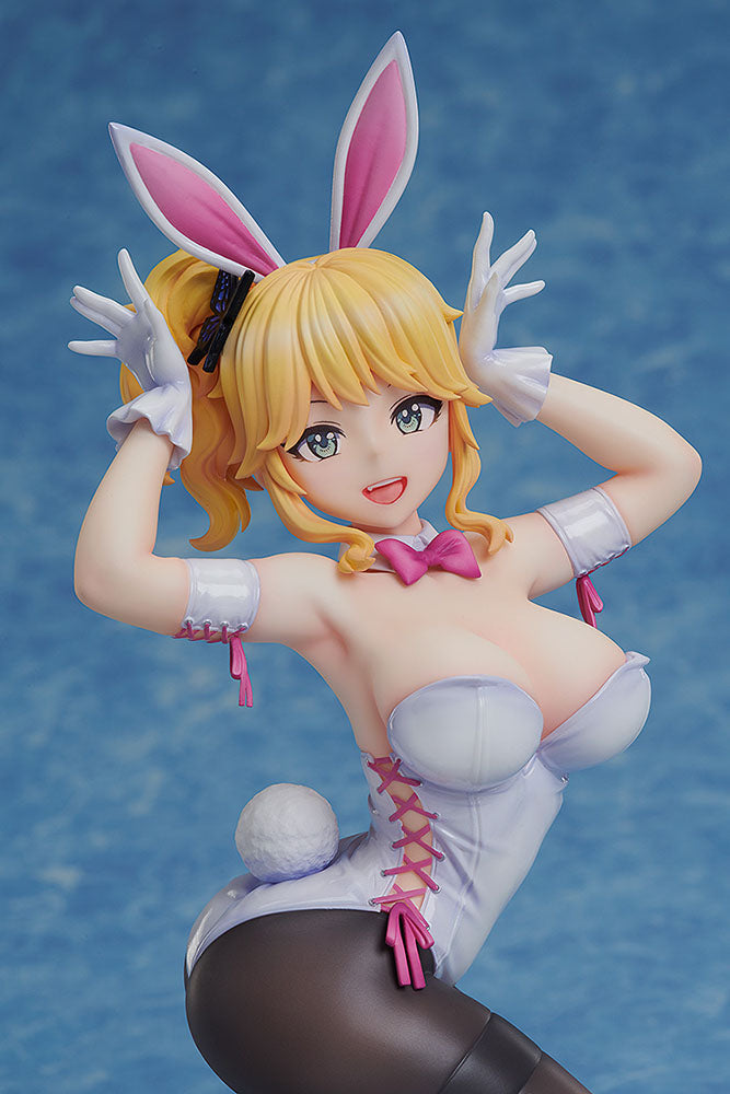 Dolphin Wave B-Style Kiri Izumi (White Bunny Ver.) 1/6 Scale Figure featuring charming white bunny outfit, fishnet stockings, and playful pose, perfect for fans and collectors.