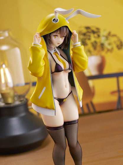 Kekemotsu Illustration Shyness Bunny Hinata 1/6 Scale Figure featuring Hinata in a yellow hoodie with bunny ears and black bikini.