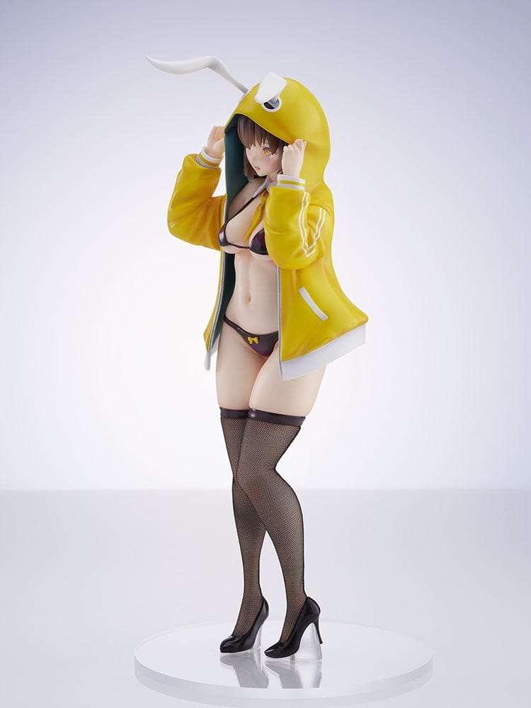 Kekemotsu Illustration Shyness Bunny Hinata 1/6 Scale Figure featuring Hinata in a yellow hoodie with bunny ears and black bikini.