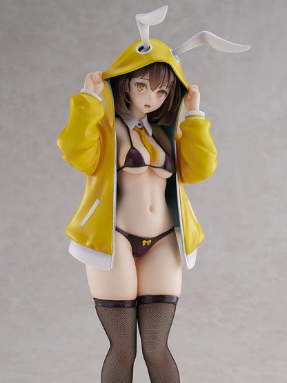 Kekemotsu Illustration Shyness Bunny Hinata 1/6 Scale Figure featuring Hinata in a yellow hoodie with bunny ears and black bikini.