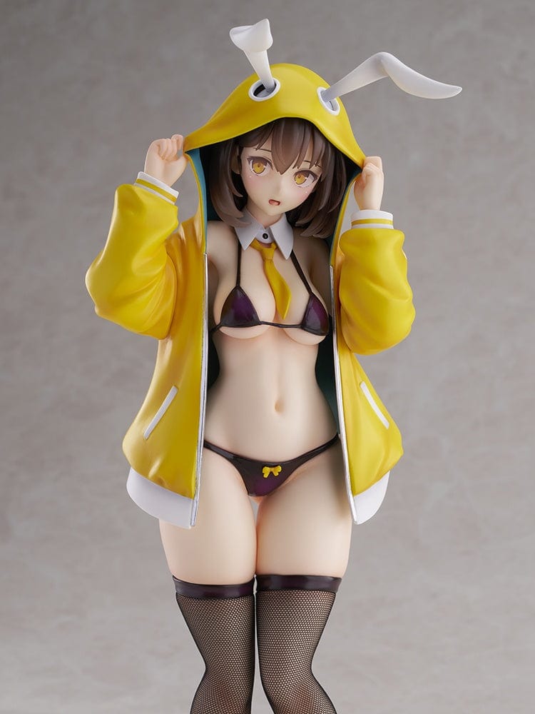 Kekemotsu Illustration Shyness Bunny Hinata 1/6 Scale Figure featuring Hinata in a yellow hoodie with bunny ears and black bikini.