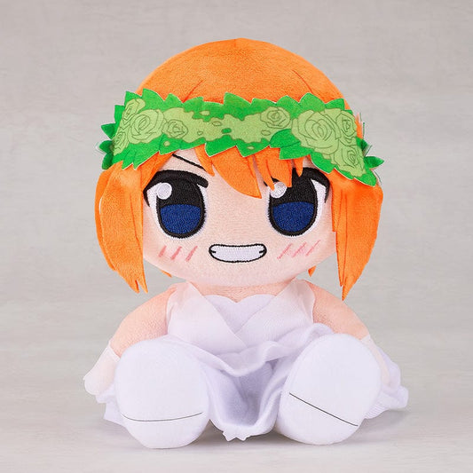 The Quintessential Quintuplets Yotsuba Nakano Kuripan Plushie with her characteristic green headband and a bright, happy expression, capturing the essence of the cheerful character.