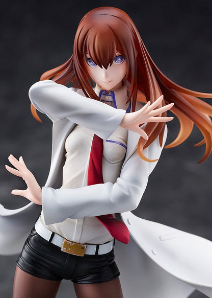 Steins;Gate DreamTech Kurisu Makise (Lab Coat Style) 1/7 Scale Figure (2nd Reissue) in dynamic pose with flowing lab coat.