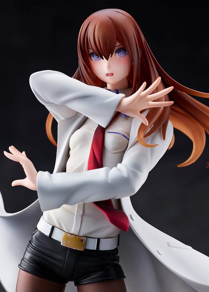 Steins;Gate DreamTech Kurisu Makise (Lab Coat Style) 1/7 Scale Figure (2nd Reissue) in dynamic pose with flowing lab coat.