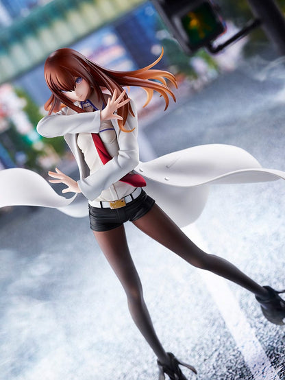 Steins;Gate DreamTech Kurisu Makise (Lab Coat Style) 1/7 Scale Figure (2nd Reissue) in dynamic pose with flowing lab coat.