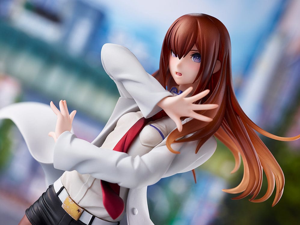 Steins;Gate DreamTech Kurisu Makise (Lab Coat Style) 1/7 Scale Figure (2nd Reissue) in dynamic pose with flowing lab coat.