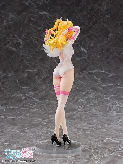 2.5 Dimensional Seduction Liliel 1/7 Scale Figure in Angel School Arc Training Wear, featuring golden hair, pink bodysuit, and angel wings.