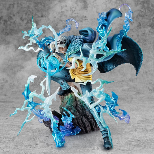 One Piece WA-MAXIMUM Trafalgar Law Awakened form figure with translucent Room energy effects

