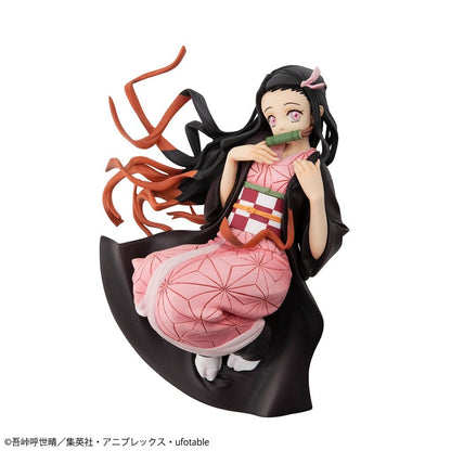 Demon Slayer Nezuko Kamado GEM Series figure in pink kimono with bamboo muzzle