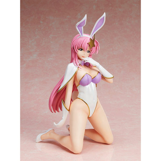 Mobile Suit Gundam SEED Destiny's 1/4 scale figure of Meer Campbell in a Bare Leg Bunny Version, featuring her in a revealing white bunny costume with purple accents, bunny ears, and an inviting pose that captures her seductive charm and idol persona.