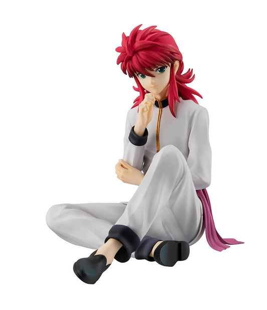 Yu Yu Hakusho G.E.M. Series Kurama (Tenohira) figure in a thoughtful pose, wearing iconic outfit with flowing red hair.