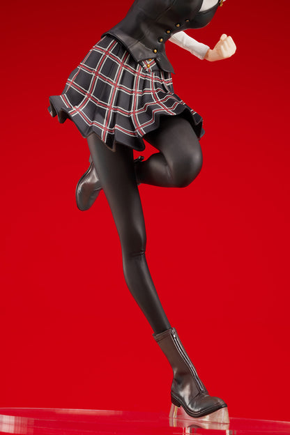 Persona 5 Makoto Niijima (School Uniform Ver.) Figure featuring dynamic running pose, detailed school uniform, and determined expression, perfect for fans and collectors.