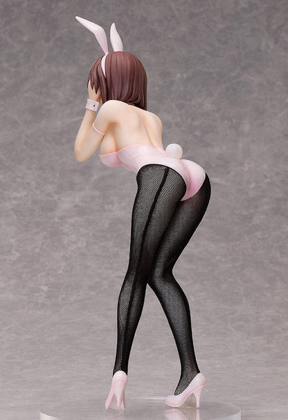 Saekano: How to Raise a Boring Girlfriend Megumi Kato (Bunny Ver.) 1/4 Scale Figure Reissue in pastel pink bunny outfit with fishnet stockings, leaning forward in a shy pose.