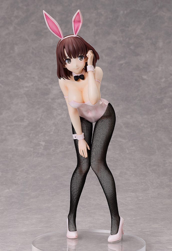 Saekano: How to Raise a Boring Girlfriend Megumi Kato (Bunny Ver.) 1/4 Scale Figure Reissue in pastel pink bunny outfit with fishnet stockings, leaning forward in a shy pose.