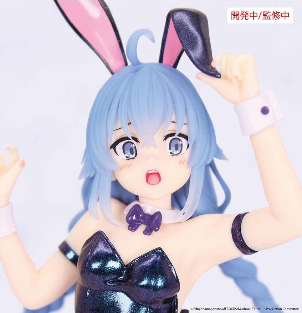 "Mushoku Tensei Roxy Migurdia Bunny Ver. Polarization Color anime figure with glossy outfit and twin braids"