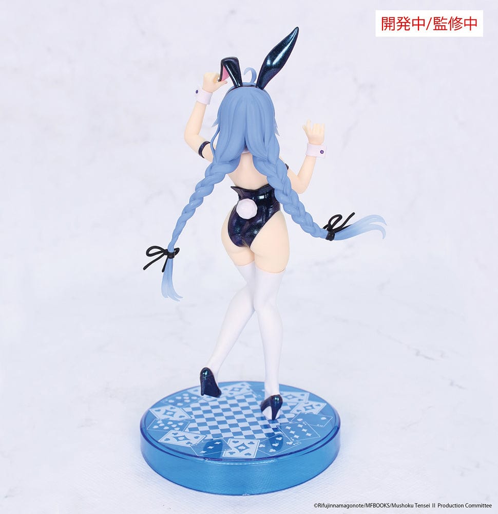 "Mushoku Tensei Roxy Migurdia Bunny Ver. Polarization Color anime figure with glossy outfit and twin braids"