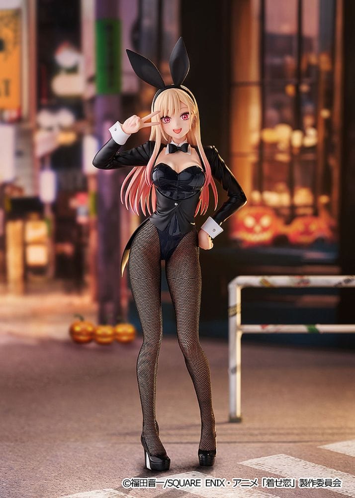 My Dress-Up Darling Marin Kitagawa Halloween Bunny Ver. figure in black bunny suit with fishnet tights