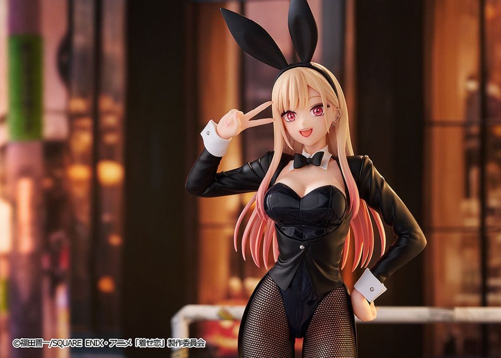 My Dress-Up Darling Marin Kitagawa Halloween Bunny Ver. figure in black bunny suit with fishnet tights
