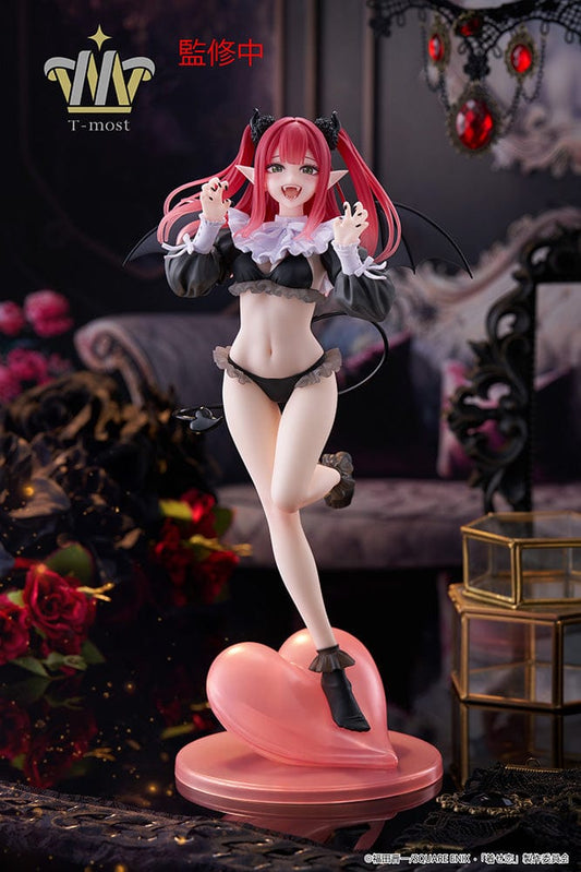 My Dress-Up Darling T-Most Marin Kitagawa Liz Ver. Figure, featuring Marin dressed in a demon succubus cosplay with bat wings, horns, and a heart-shaped base.