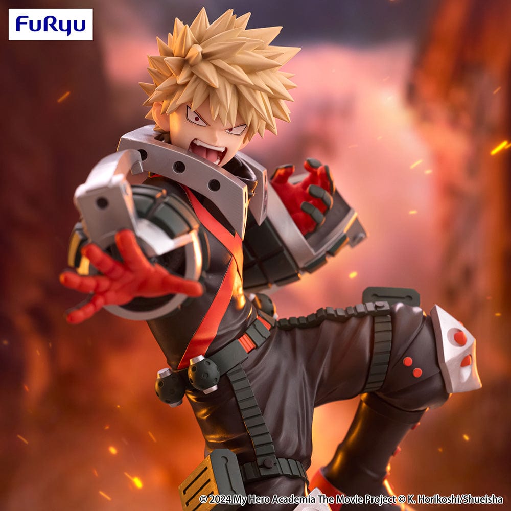 My Hero Academia: You're Next Trio-Try-iT Katsuki Bakugo Figure, showcasing Bakugo in his hero costume with an action-packed combat pose, detailed with explosive energy and intricate design.