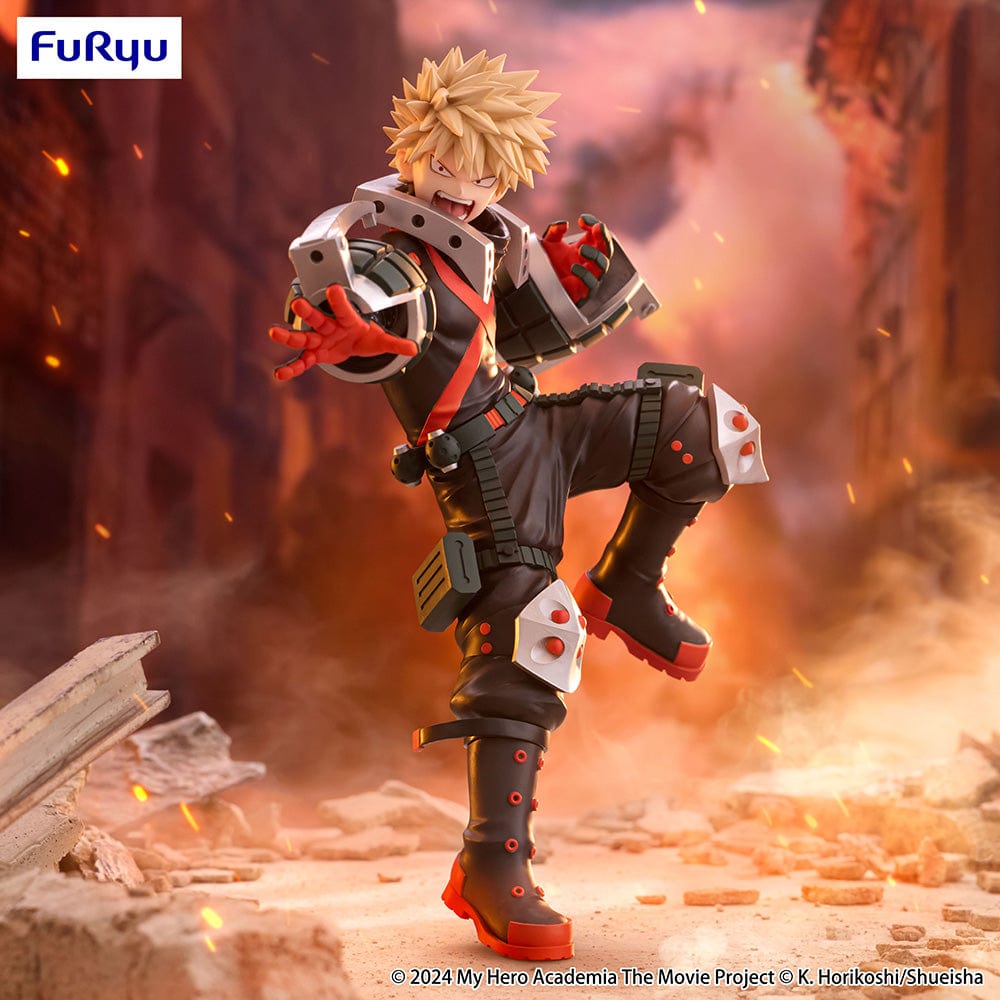 My Hero Academia: You're Next Trio-Try-iT Katsuki Bakugo Figure, showcasing Bakugo in his hero costume with an action-packed combat pose, detailed with explosive energy and intricate design.