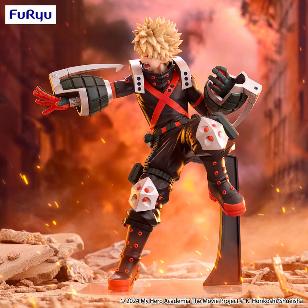 My Hero Academia: You're Next Trio-Try-iT Katsuki Bakugo Figure, showcasing Bakugo in his hero costume with an action-packed combat pose, detailed with explosive energy and intricate design.