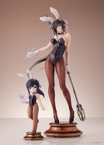 Overlord Narberal Gamma (Juami Bunny Girl Ver.) 1/7 Scale Figure in black bunny outfit, holding a magical staff, with fishnet stockings and bunny ears.