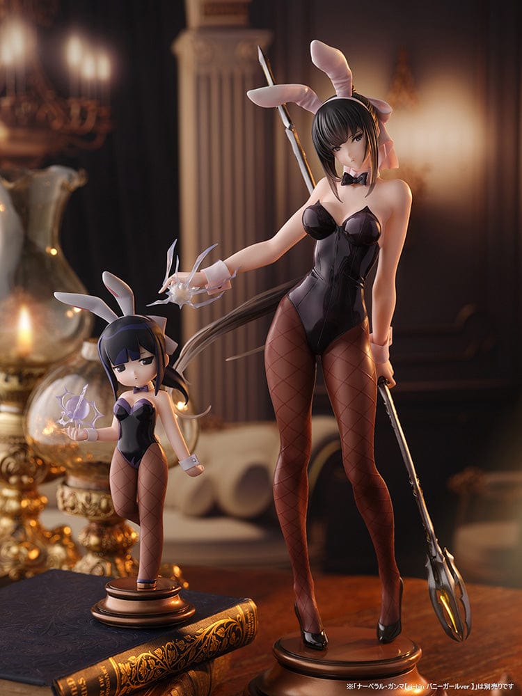 Overlord Narberal Gamma (Juami Bunny Girl Ver.) 1/7 Scale Figure in black bunny outfit, holding a magical staff, with fishnet stockings and bunny ears.