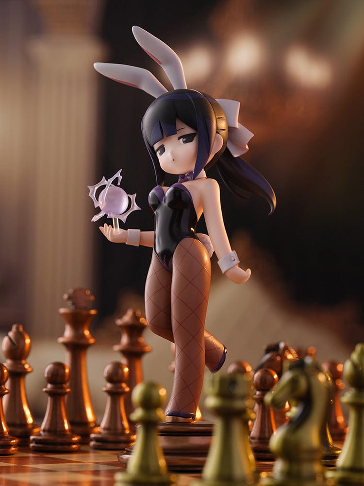 Overlord Narberal Gamma (Juami Bunny Girl Ver.) 1/7 Scale Figure in black bunny outfit, holding a magical staff, with fishnet stockings and bunny ears.