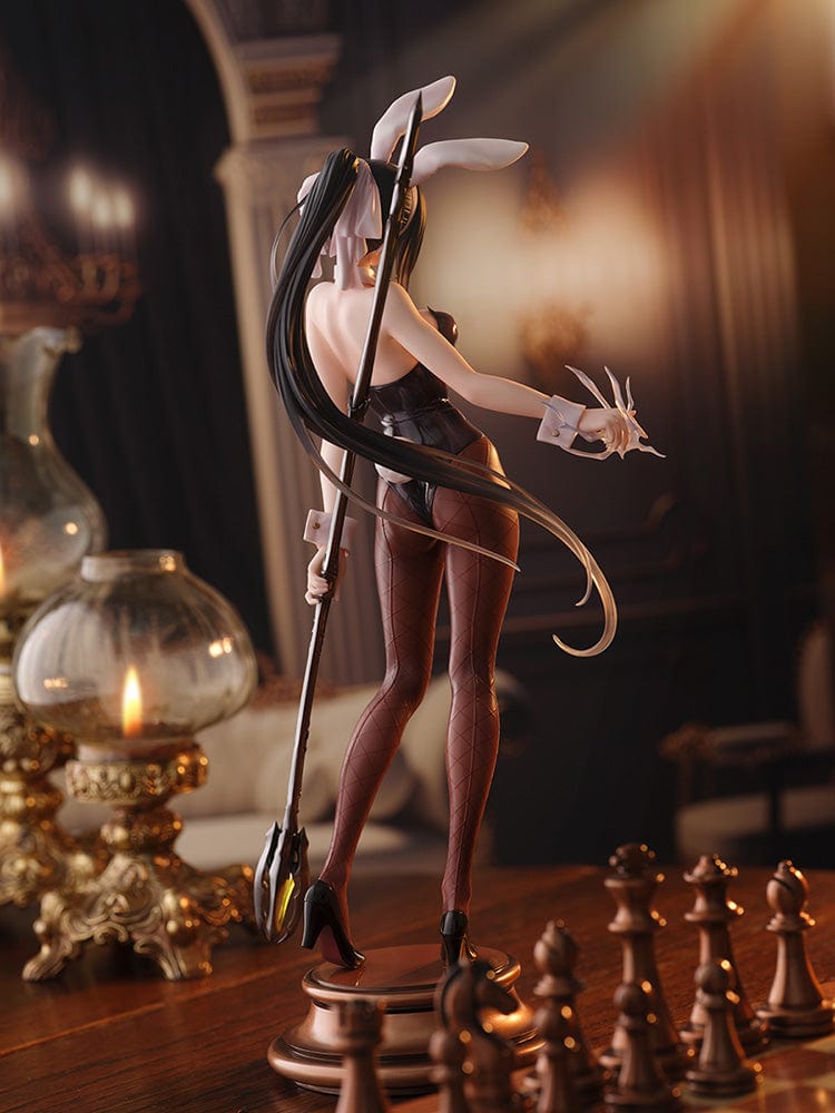 Overlord Narberal Gamma so-bin Bunny Girl Ver. 1/7 Scale Figure in black bunny suit holding a weapon.