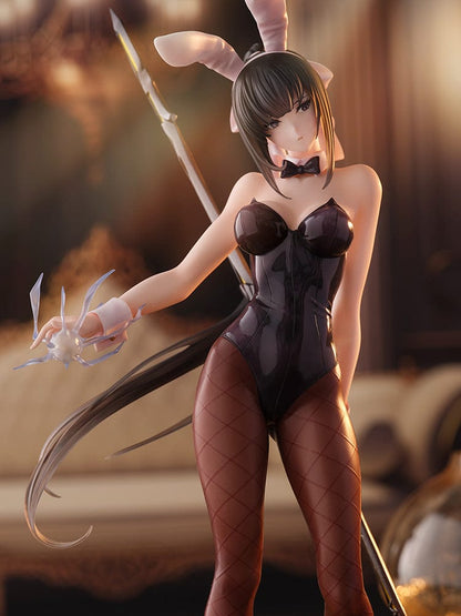 Overlord Narberal Gamma so-bin Bunny Girl Ver. 1/7 Scale Figure in black bunny suit holding a weapon.