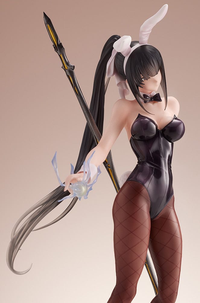 Overlord Narberal Gamma so-bin Bunny Girl Ver. 1/7 Scale Figure in black bunny suit holding a weapon.