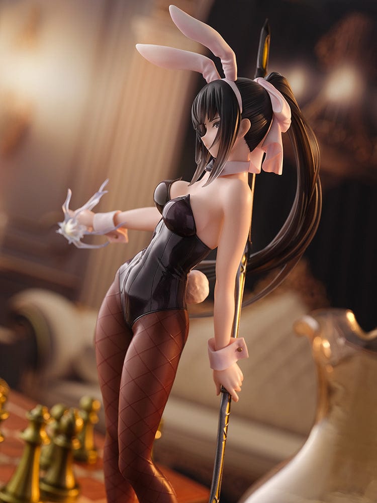 Overlord Narberal Gamma so-bin Bunny Girl Ver. 1/7 Scale Figure in black bunny suit holding a weapon.