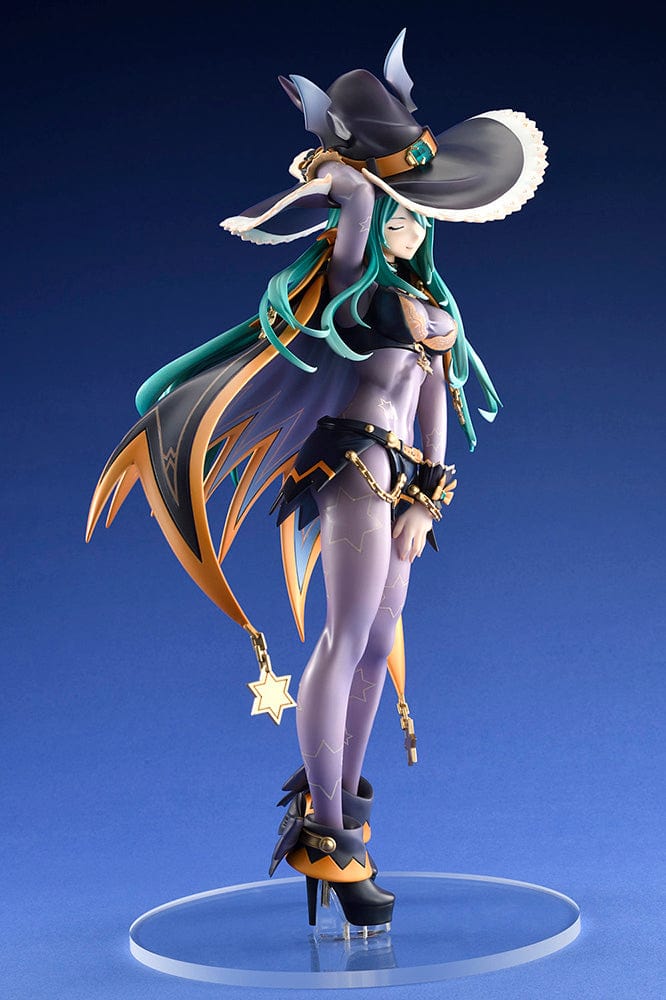 Date A Live Natsumi 1/7 Scale Figure (re-run) in witch attire, with teal hair and a dynamic pose, complete with hat, wand, and star accents.