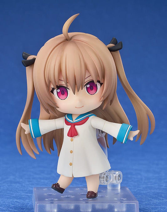 ATRI: My Dear Moments Nendoroid No.2616 Atri in a white school uniform with red tie, smiling cheerfully.