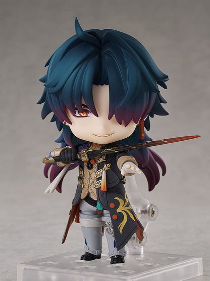  Honkai: Star Rail Nendoroid No.2607 Blade figure with dark coat, red eyes, and detailed sword.