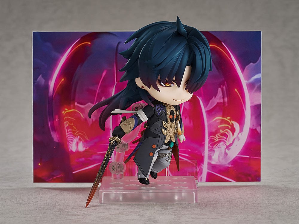  Honkai: Star Rail Nendoroid No.2607 Blade figure with dark coat, red eyes, and detailed sword.