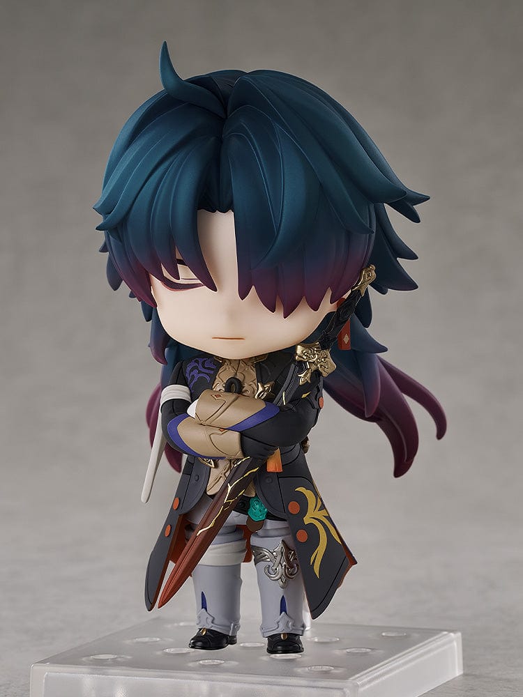  Honkai: Star Rail Nendoroid No.2607 Blade figure with dark coat, red eyes, and detailed sword.