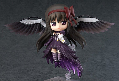 Puella Magi Madoka Magica The Movie: Rebellion Nendoroid No.456 Devil Homura featuring detailed wings and dark dress, posed elegantly.